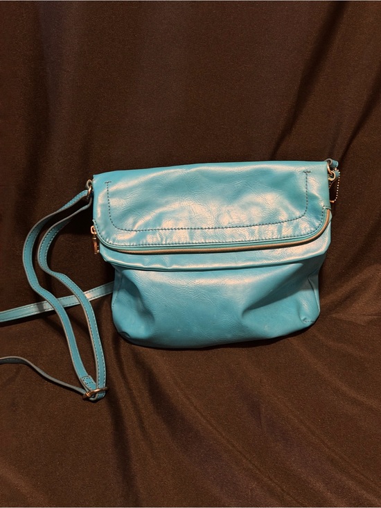 Relic Handbags - Relic Vintage Teal Blue Crossbody Bag with Snap Flap